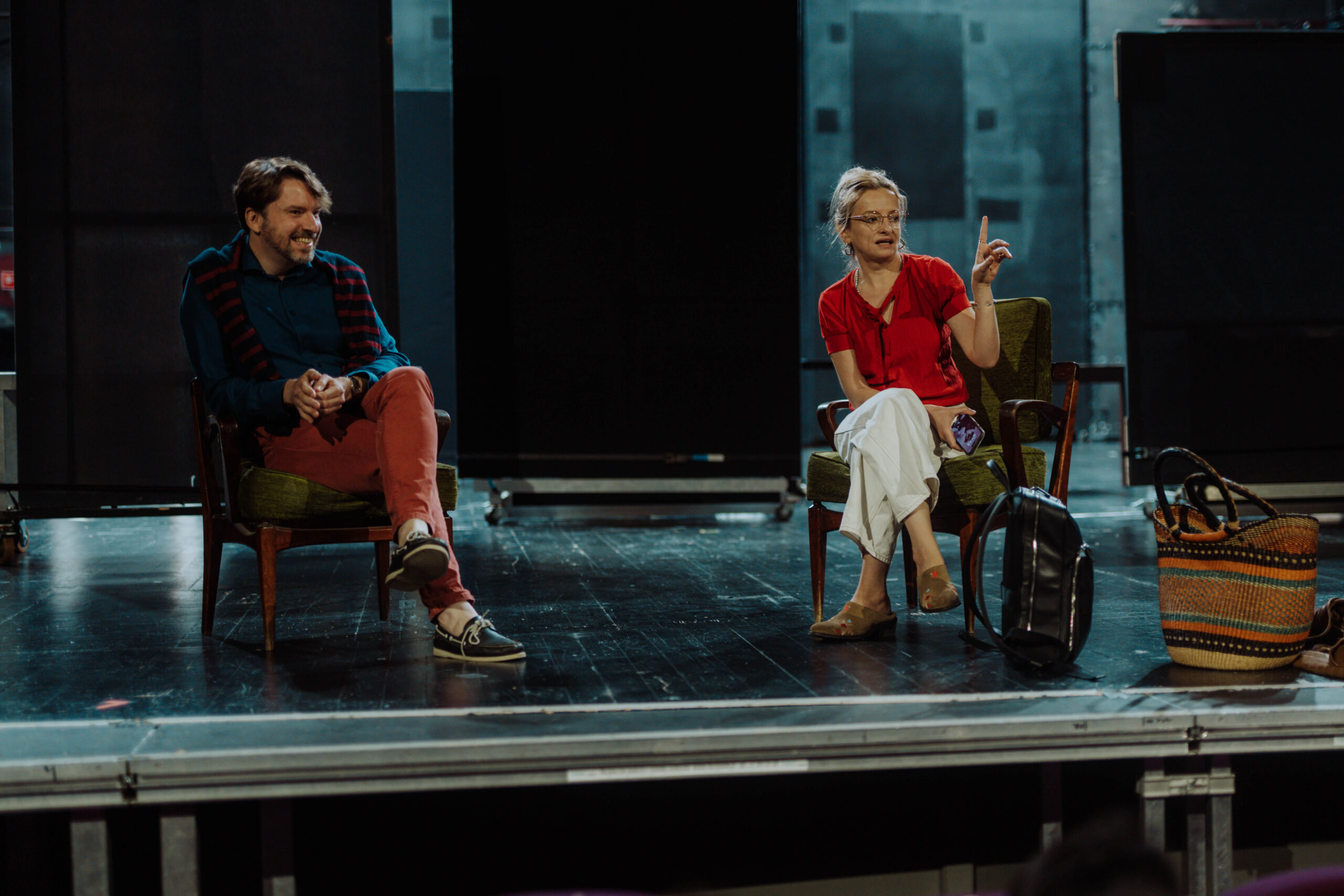 Na zdjęciu: Natalia Korczakowska i Piotr Mirowski z Google DeepMind, fot. Sisi Cecylia