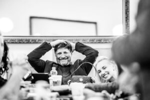 Próby do „Tragedyji Hamleta”, na pierwszym planie Robert Talarczyk; fot. Przemysław Jendroska