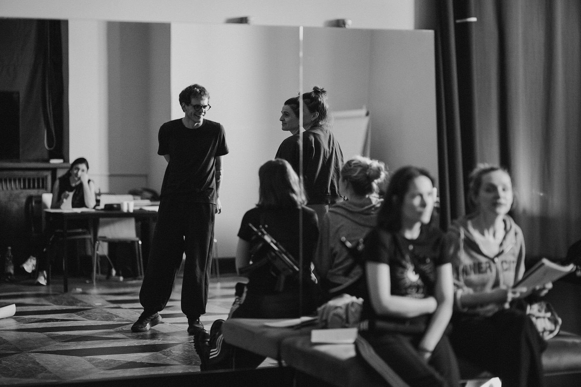 Próby do spektaklu „Jubileusz” w Teatrze Dramatycznym w Warszawie; fot. Karolina Jóźwiak