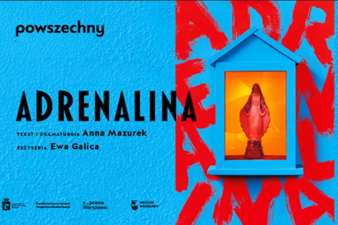 mat. plakat Teatru Powszechnego w Warszawie