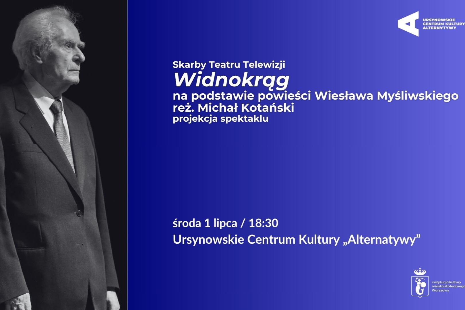 mat. plakat Ursynowskie Centrum Kultury ALTERNATYWY w Warszawie