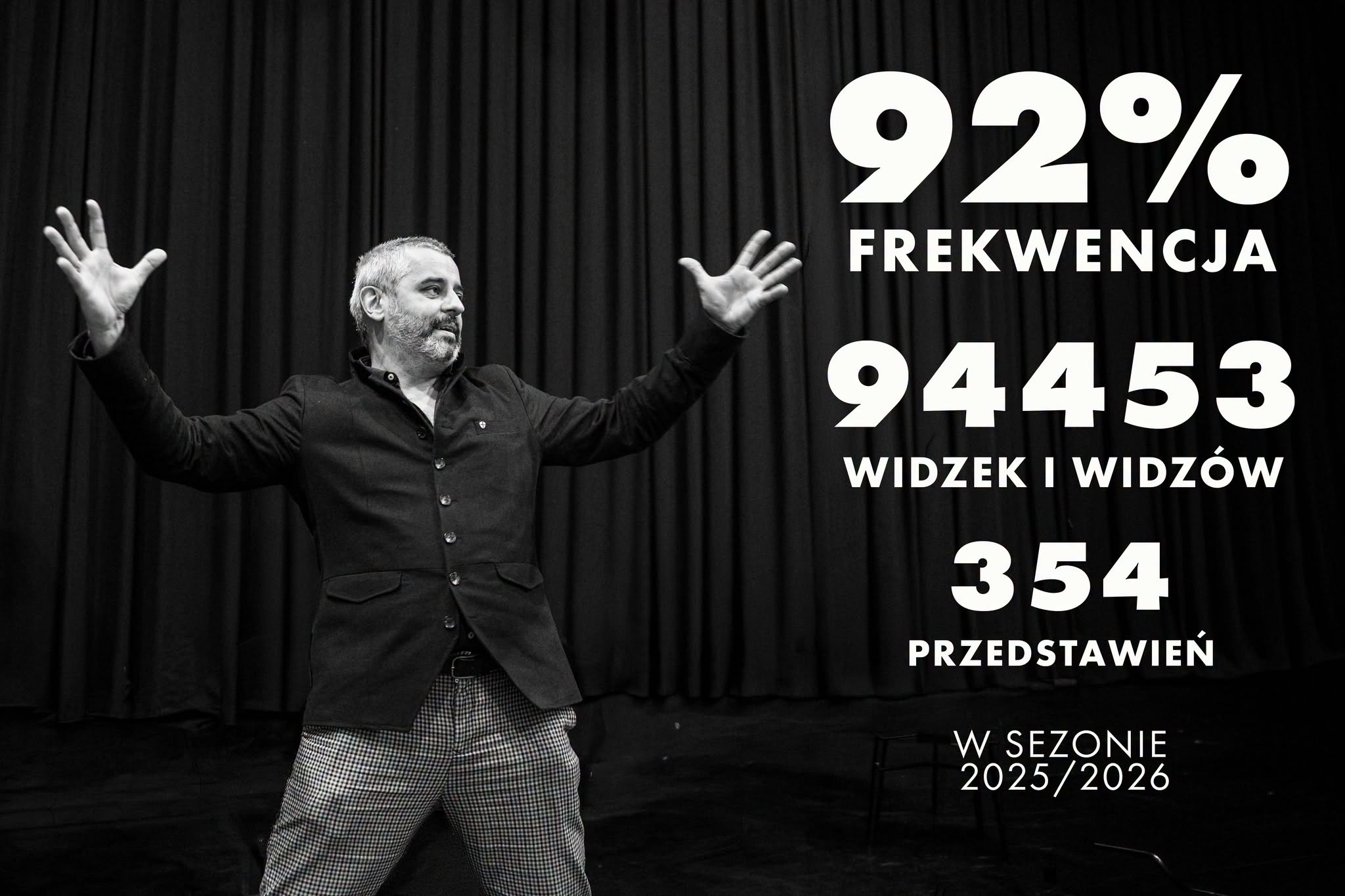 mat. banner Teatru Capitol we Wrocławiu (na zdjęciu dyrektor artystyczny - Konrad Imiela)