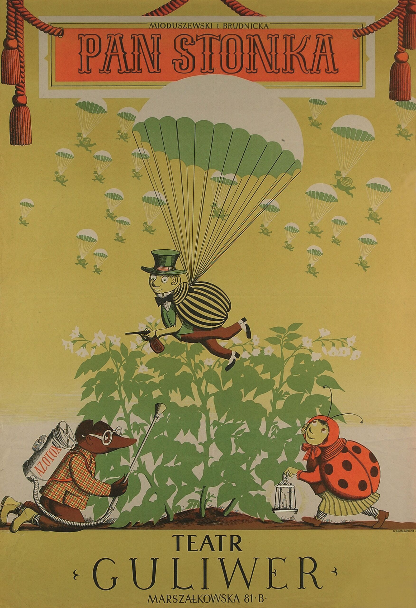 Olga Siemaszko, „Pan Stonka”, Teatr Guliwer, 1951. Muzeum Plakatu w Wilanowie, Oddział Muzeum Plakatu w Wilanowie