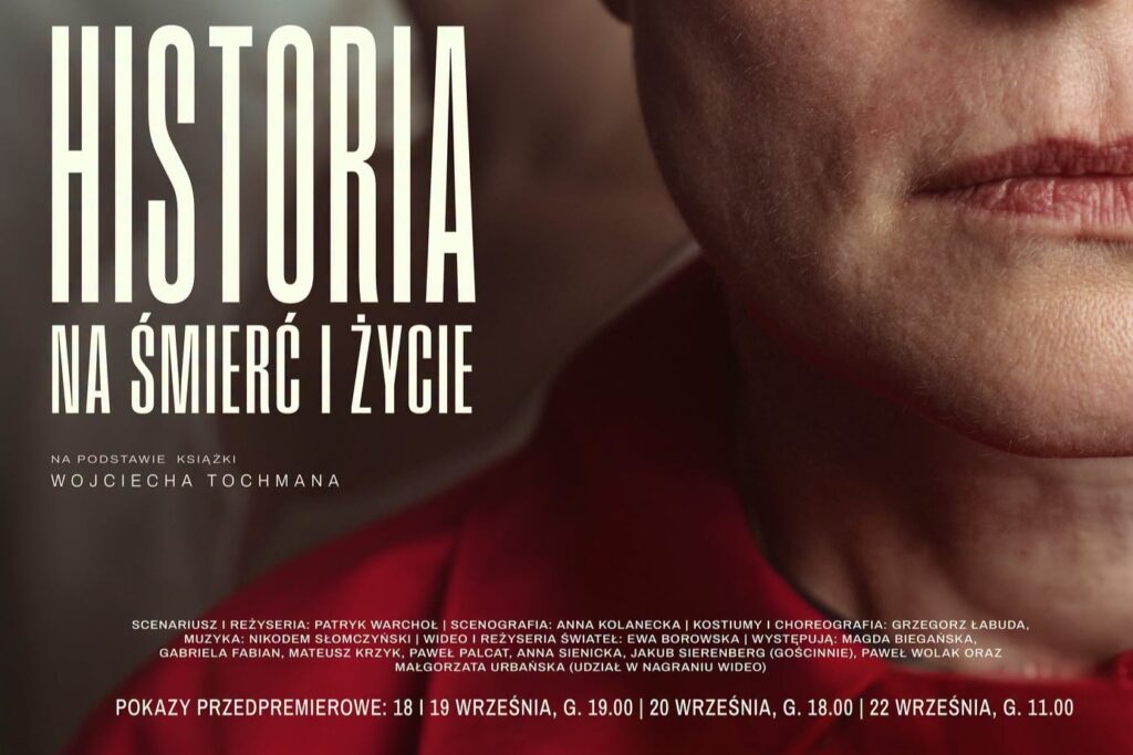plakat "Historii na śmierć i życie", Teatr Heleny Modrzejewskiej w Legnicy