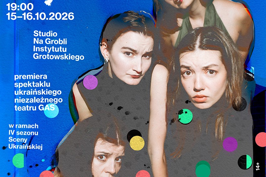 fragment plakatu "Punkt wyjścia", Scena Ukraińska, Instytut Grotowsksiego