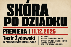 "Skóra po dziadku", Teatr Żydowski, infografika