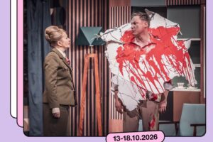 fragment plakatu: "Lady Mayday", Teatr Zagłębia w Sosnowcu
