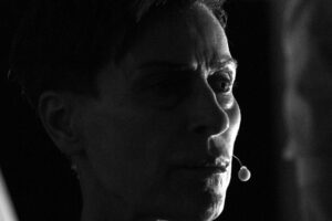 Danuta Stenka jako Hekabe podczas prób do „Orestei” w Teatrze Narodowym; fot. Mariia Shulga/Archiwum Teatru Narodowego
