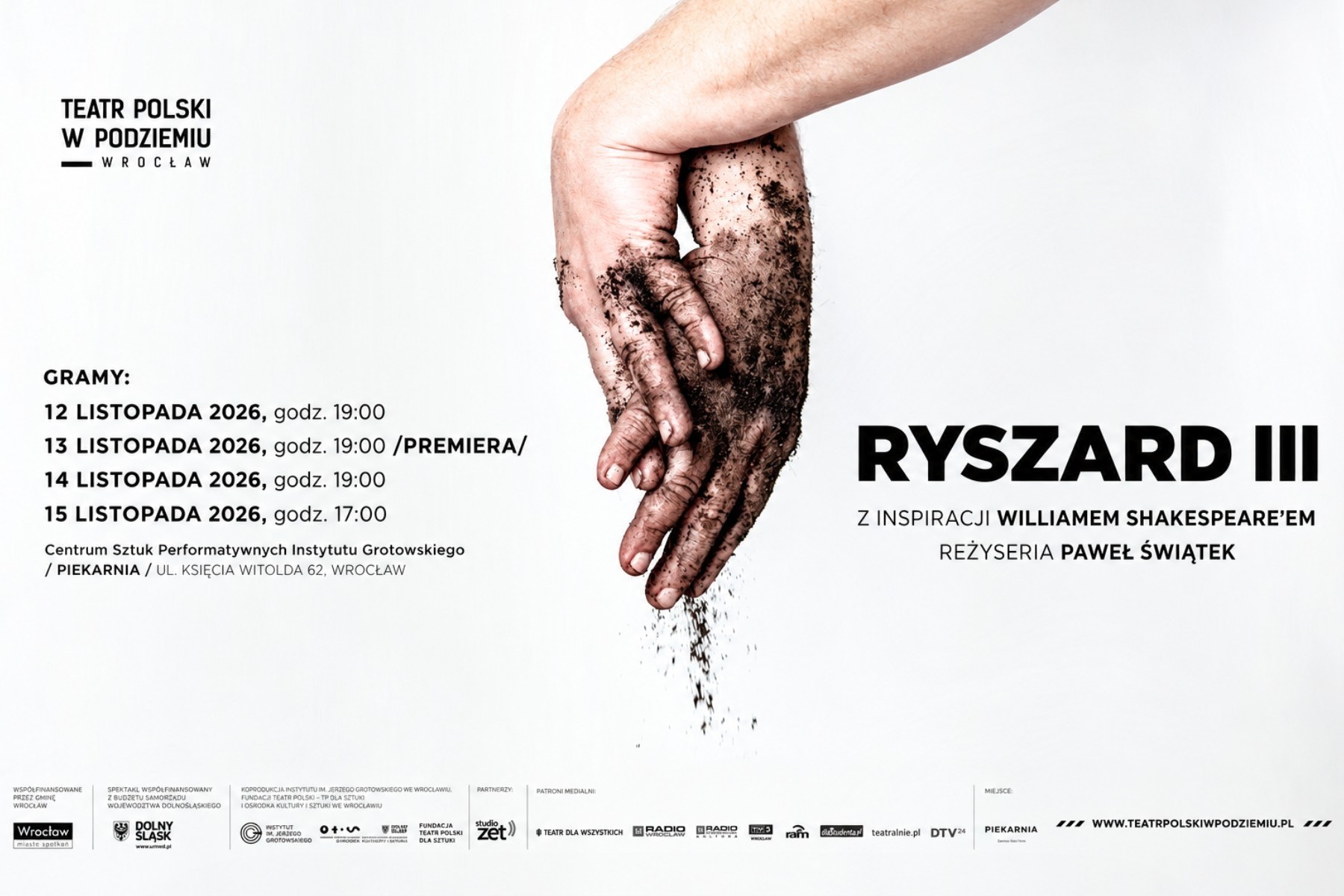 plakat autorstwa Natalii Kabanow dla Teatru Polskiego w Podziemiu