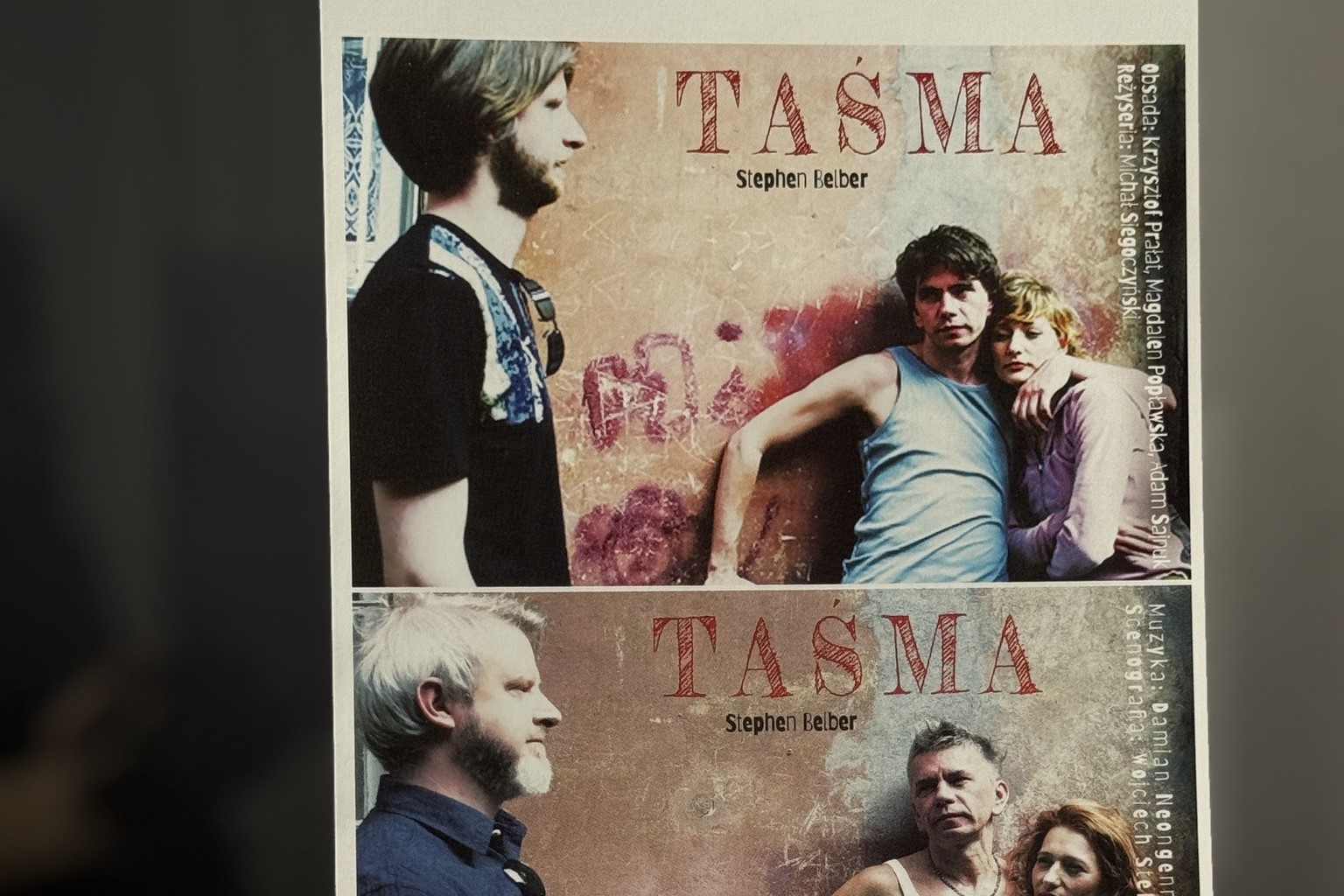 fragment plakatu: "Taśma", Teatr WARSawy